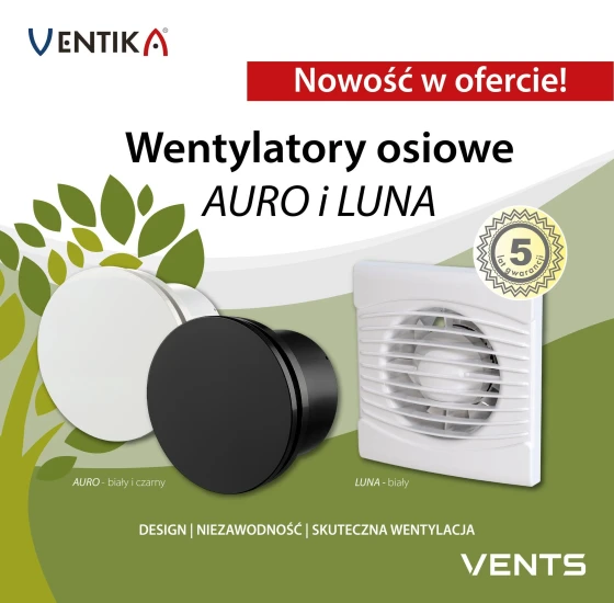 Wentylatory osiowe Auro i Luna